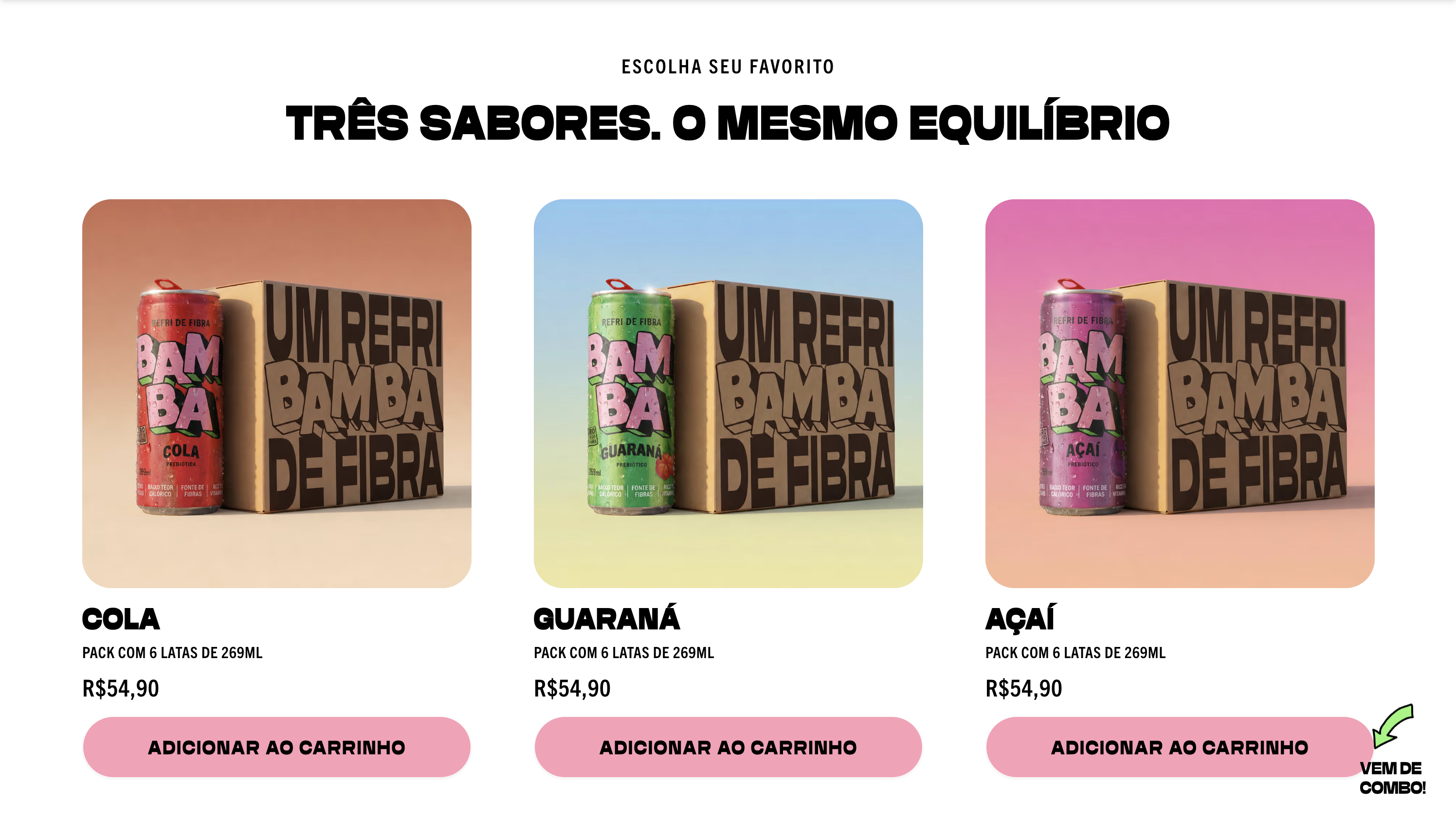 Full flavor selection grid across the Bamba lineup