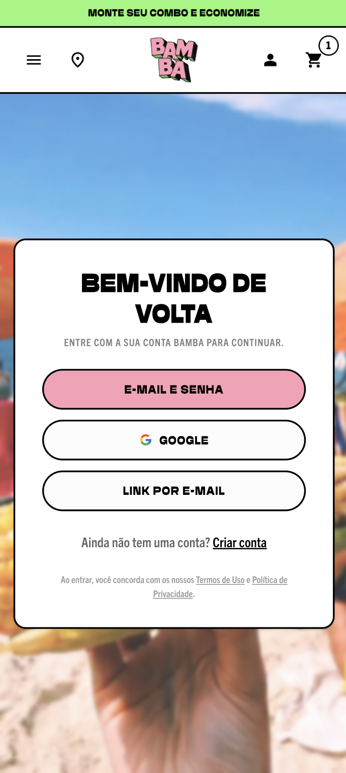 Mobile login and account verification modal