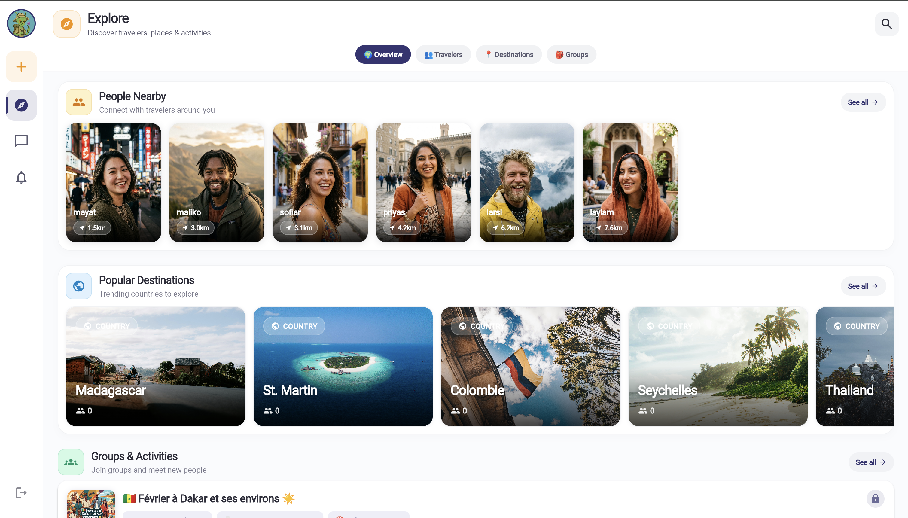 Photo stream and explore feed