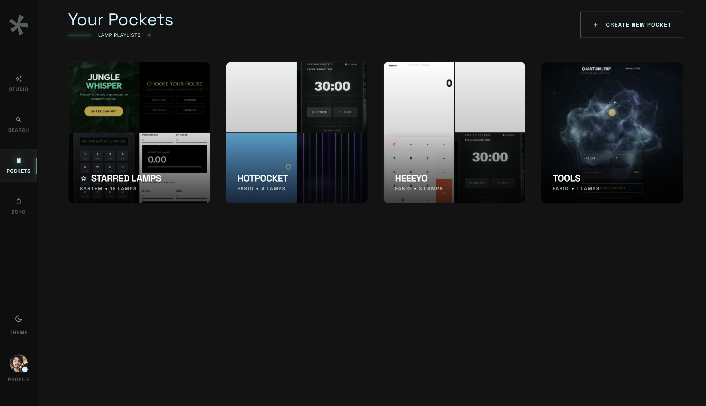 "Your Pockets" - saved curated weblamp collections