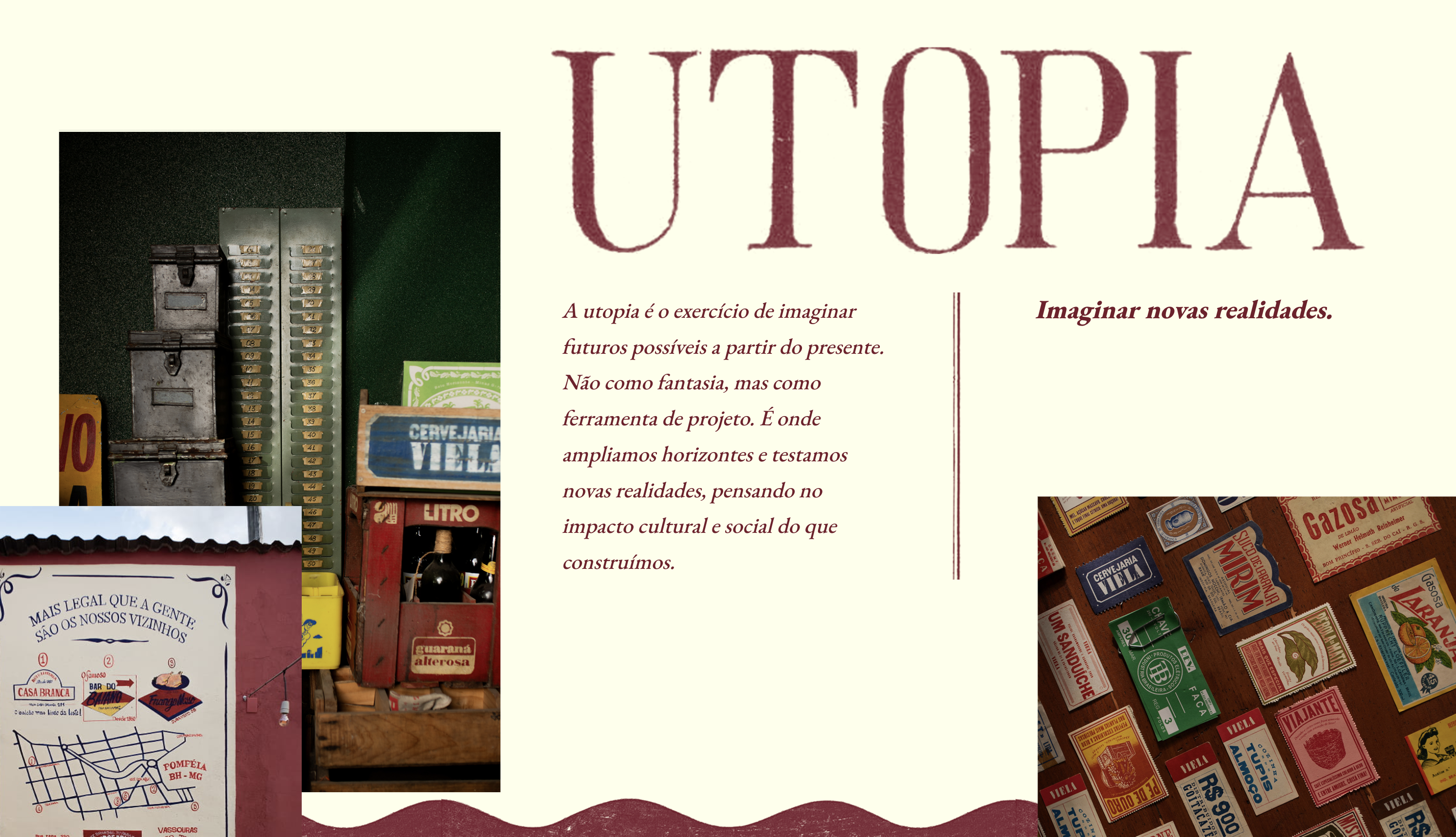 "UTOPIA" section on imagining urban futures